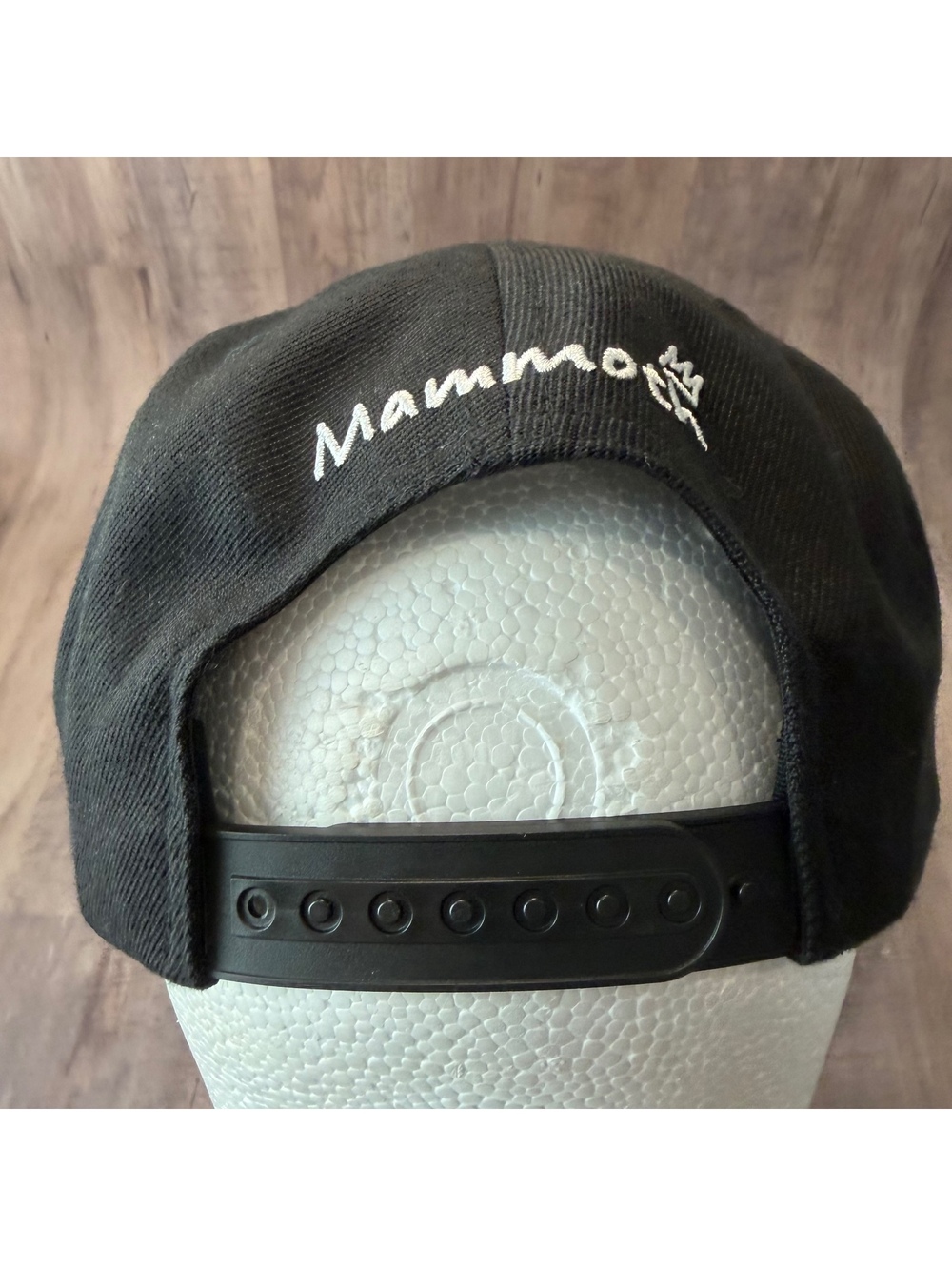 Mammoth Mountain Hat Crown Black White Map Under Brim Snapback Cap Wool Blend - Picture 7 of 9